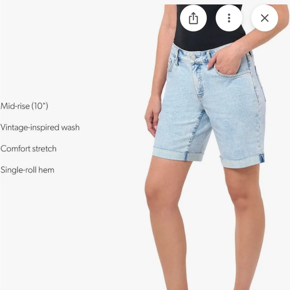 Seven7 Pants - Seven7 Light Wash ( Lynx) Denim Mid-Rise Women’s Shorts